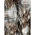 Denim & Co. d&co. Brown & White Abstract Blouse 2X Photo 2