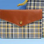 Ipsy Yellow Black Checkered 90s Glam Bag Makeup Bag - New! Photo 3