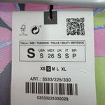 ZARA  tropical floral S colorful cropped silky top going out long sleeve work Photo 9