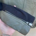 Nour Hammour Erin army green studded leather Biker jacket size FR 36 US 2 4 XS S Photo 13