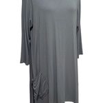 Cut Loose Gray Swing Tunic Dress Large Asymmetrical Lagenlook Boho Minimalist Photo 1