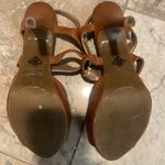 Simply Vera Elegant Tan Brown Leather High Heel Sandals Size 8.5 Photo 3