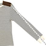 Ralph Lauren Lauren  Faux Suede Elbow Patch Long Sleeve Striped Top Size Small Photo 7