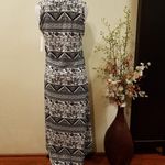 🛍Sweet Sleeveless Black/White Long Dress Large Photo 4