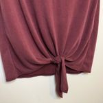Hanger 55 Women’s Burgundy Short Sleeve Tie Front Top Size Small Red Photo 4
