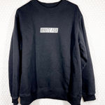 White Fox Boutique White Fox Black White Logo Graphic Print‎ Fleece Oversized Sweatshirt Photo 0