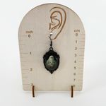 Ghost Portrait Dangle Earrings, Spooky Halloween Jewelry, Novelty Earrings Black Photo 3