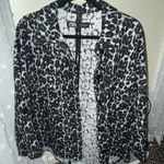 ZARA  Women's Monochrome Animal Print Button Down Shirt Jacket Photo 0
