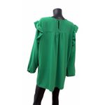 Chic Soul 2XL Green Ruffle Sleeve Blouse Long Sleeve Boho Tunic Top Photo 1