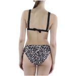 Red Carter Womens Brown Side Tie Animal Print Swim Bottom L Photo 1