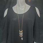 NWT Gold, Silver, & Rose Gold Necklace Gold Photo 2
