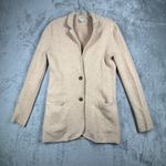J Crew Knit Blazer Womens XXS Tan Cotton Two Button Pockets Career Casual Photo 1