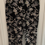Chico's Vtg ‎ Design Silk Blend Embroidered Pants Size 2 Dragon Floral Artsy Photo 0