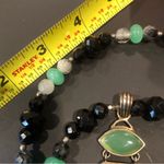 BARSE Green Jade Black Onyx Rutilated Quartz Semi Precious Gemstone Necklace Photo 9