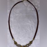 Silpada Sterling Silver 925 & Brass Beads Treasured Trinkets Necklace Leather Photo 3