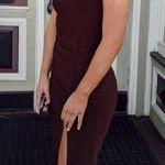 Windsor Brown  Lace Up Dress Photo 0