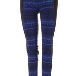 Alo Yoga  Illusion 3 Tribal print leggings Arctic Royalty‎ Blue Black Pant size M Photo 2