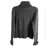 Alexandra Bartlett turtleneck sweater grey purse printed beaded lambs wool XL Gray Photo 1