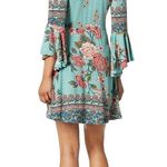 Angie NWT,  V- neckline Angel Long Sleeve  Waistband Dress, Sz M Photo 1