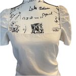 ZARA  White Puff Sleeve Mini Open Back Linen Blend Medium‎ Photo 1