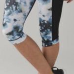 Lululemon Reflective ‘Stop At Nothing’ Tie Dye Water Color Cropped Leggings Photo 1