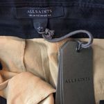 ALLSAINTS Womens Deri Lyn Pleated Shorts Linen Blend Brown 10 Photo 4