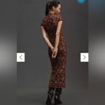 MISA Los Angeles  short sleeve square neck mesh Marilyn jewel tone floral XXS Photo 2