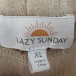 Lazy sundays size XL Wide Leg Cargo Sweatpants - Cream Photo 3