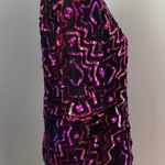 Vintage Silk & Sequin Short Sleeve Blouse Medium Cocktail Black Photo 3