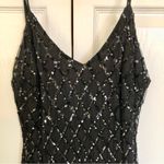 Hers & Mine Black Sequin Bodycon V Neck Mini Dress Size M Photo 2