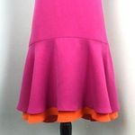 Diane Von Furstenberg  DVF Pink Orange Kera Combo Sleeveless Halter Dress Sz 2 Photo 2