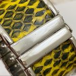 Ann Taylor  Yellow Snakeskin Silver-tone Bangle Photo 10