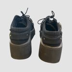 Source Unknown Y2K Star Print Chunky Platform Ankle Women Metal Chain Black Denim Shoes 6.5W 37 Photo 4