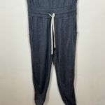 Vuori Vw424 Charcoal Grey Athleisure Knit Short Sleeve V Neck Jumpsuit XS Photo 2