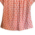 Boden Top Womens 8 Multicolor Polka Dot Silk Blend V Neck Short Sleeve Blouse Photo 3