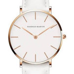 Hannah Martin Rose Gold and White Leather Waterproof Watch NWT Photo 0