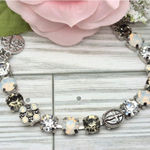 NWT Harmony Silver Tone Crystal & Cross Tennis Style Bracelet Dangle Tree Charm Photo 0