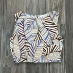 Olivaceous  Boho Linen Sleeveless Blouse Size Medium NWT Tropical Palm Print Photo 5