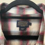 Pendleton Brown and Red Plaid Cotton Long Sleeve Button Down Western Cowgirl Photo 4