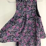 Joie  Everla Floral Dress Black Blue Purple Floral Snakeskin Sleeveless Mini S Photo 10