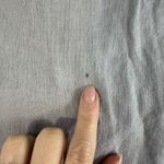 For Cynthia  Sz S Shirt Dress Linen Blend Shark Bite Hem Ruched Pockets Lagenlook Photo 12