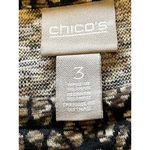Chico's Sweater Size 3 Women Cheetah Brown Long Sleeve Preppy Knit Cottagecore Photo 6