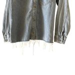 ZARA NWOT  Denim Blue Long Sleeves Button Down Algodon SZ S # 1681 Photo 6