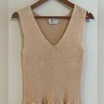 Santa Fe Natives Crochet Sleeveless Drop Waist Maxi Dress, Size Small Tan Photo 2