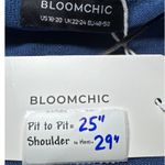 Bloomchic Blue Knit Long Sleeve Tunic Cover Up Beach Dress Plus Size Size undefined Photo 2