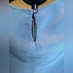 Bon Worth Sleeveless Blouse embroidery around the neckline, floral pattern. PM Photo 2