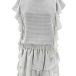 Koch  Madison Ruffle Dress in Bright White M Photo 3