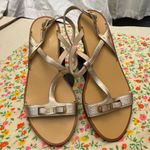 Salvatore Ferragamo  Silver Strappy Sandals Photo 2