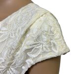 Tahari  Arthur S Levine Cream Lace and Sequin Zip Back Maxi Dress Gown Womens 8 Photo 4