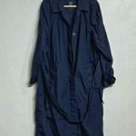 Gap Navy Blue Trench Coat Sz L Photo 1